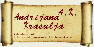 Andrijana Krasulja vizit kartica